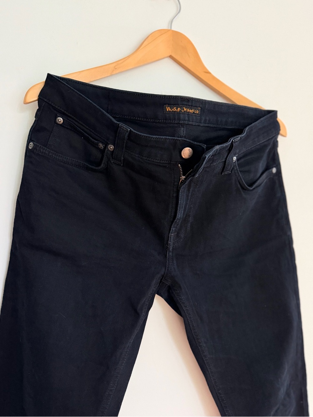 NWOT Nudie Jeans Mens Black Slim Jeans